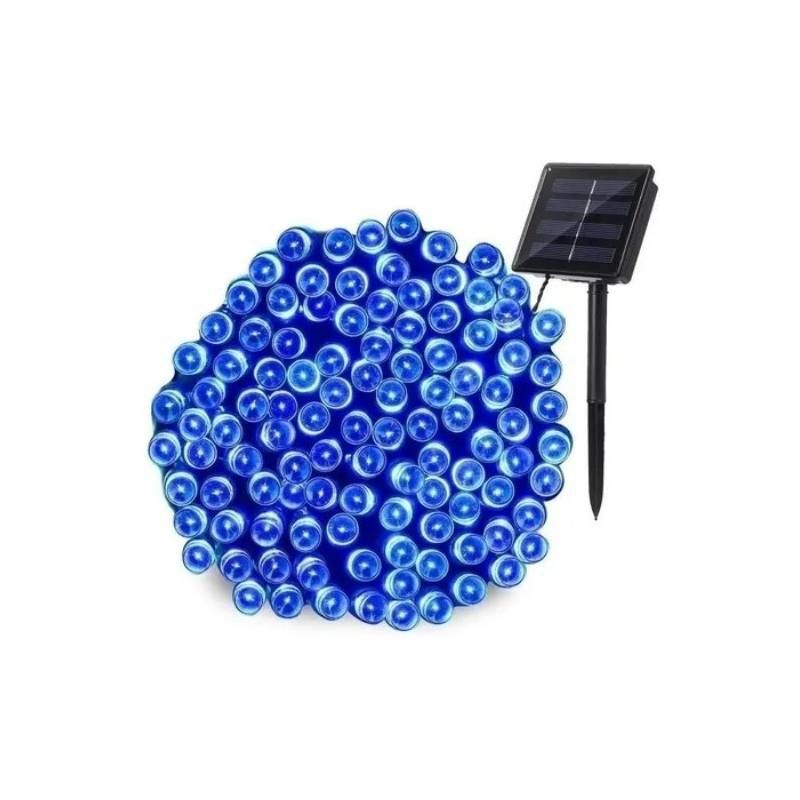 GENERICO - Luces Solares Guirnalda 10 Metros 100 Led luz azul