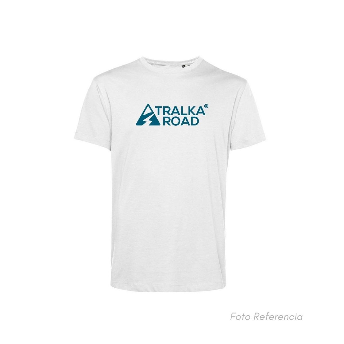 TRALKAROAD - Polera blanca polo algodón orgánico