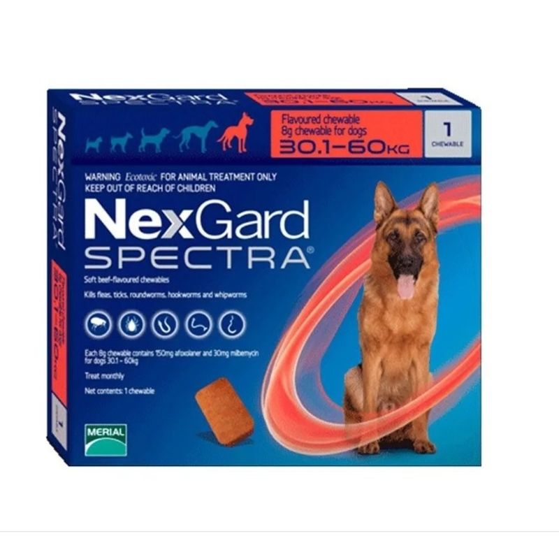 NEXGARD - Nexgard SPECTRA Perros de 30 a 60kg 1 Comprimido