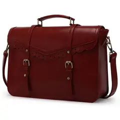 ECOSUSI - Maletín LOVE vintage para laptop 156- Vino Tinto