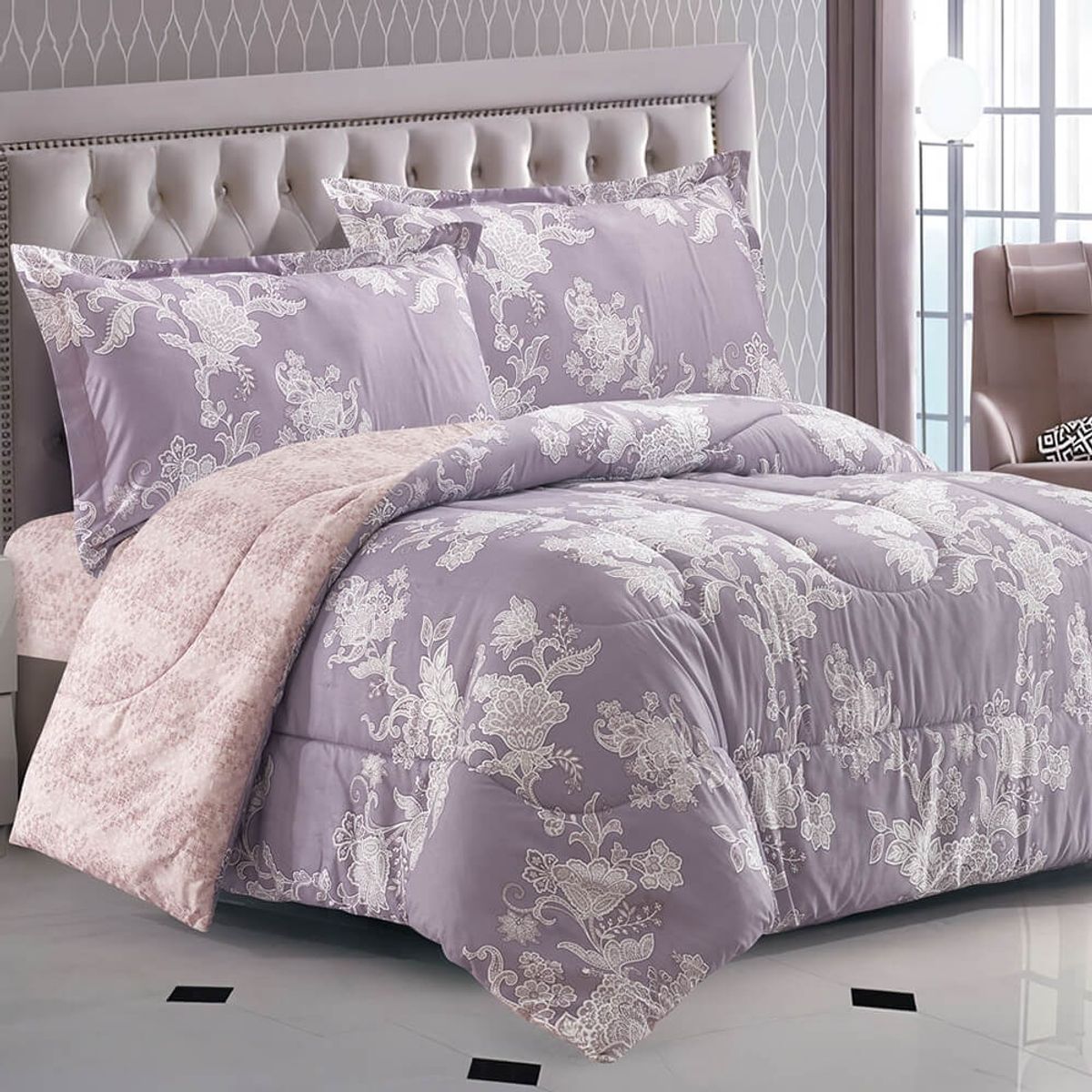 HAPPY LIVING - Plumon estampado King A9