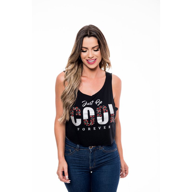 ROCK CAVIAR - POLERA SM PEDRERIA COOL BLACK RC-7