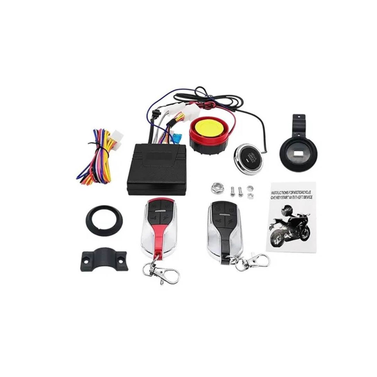 GENERICO - Sistema Alarma Moto Seguridad Botón Encendido Antirrobo