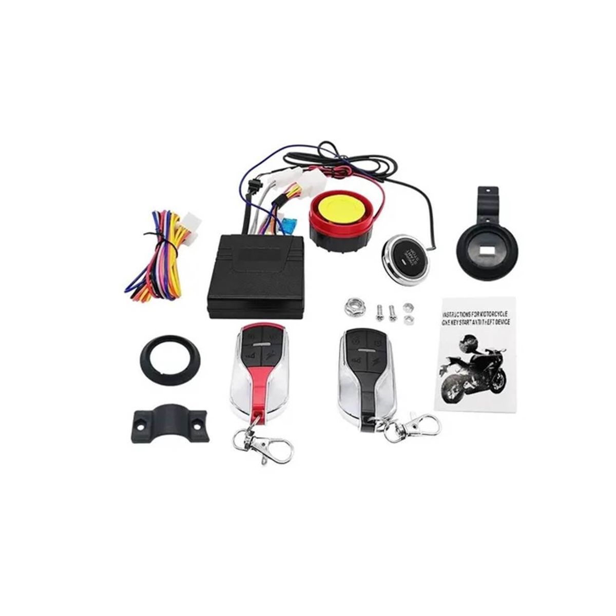 GENERICO - Sistema Alarma Moto Seguridad Botón Encendido Antirrobo