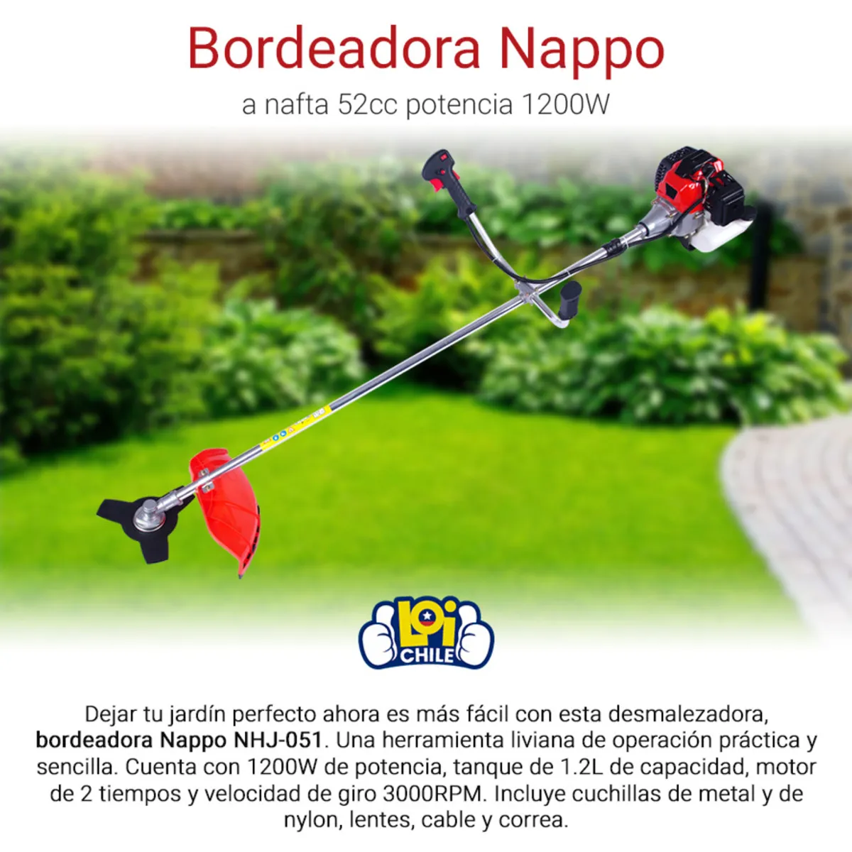 NAPPO - Orilladora Bordeadora Inalambrica NAPPO a Gasolina 1200w NAPPO