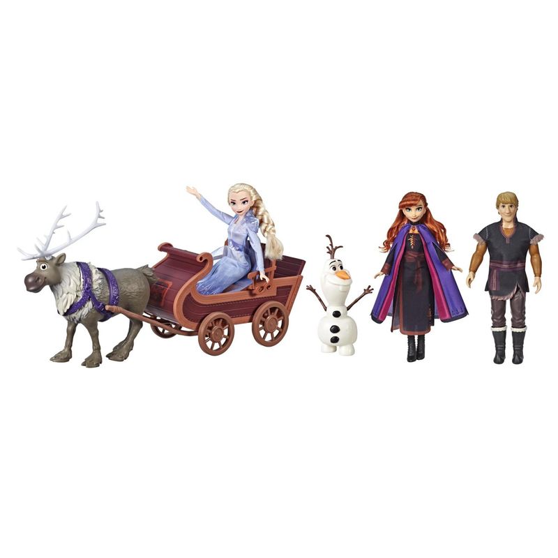 HASBRO - Juguete Aventuras Frozen II Con Trineo Y Personajes Disney