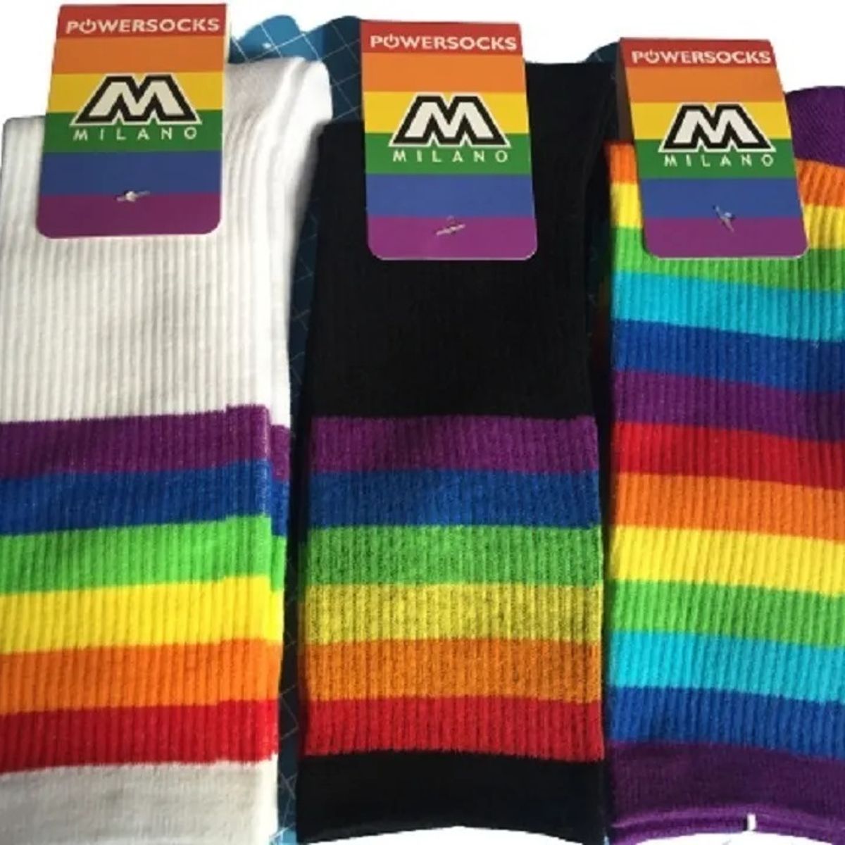 GARSIL - 12 Pares De Calcetines Calcetas Pride - Algodon Arcoiris - Unisex
