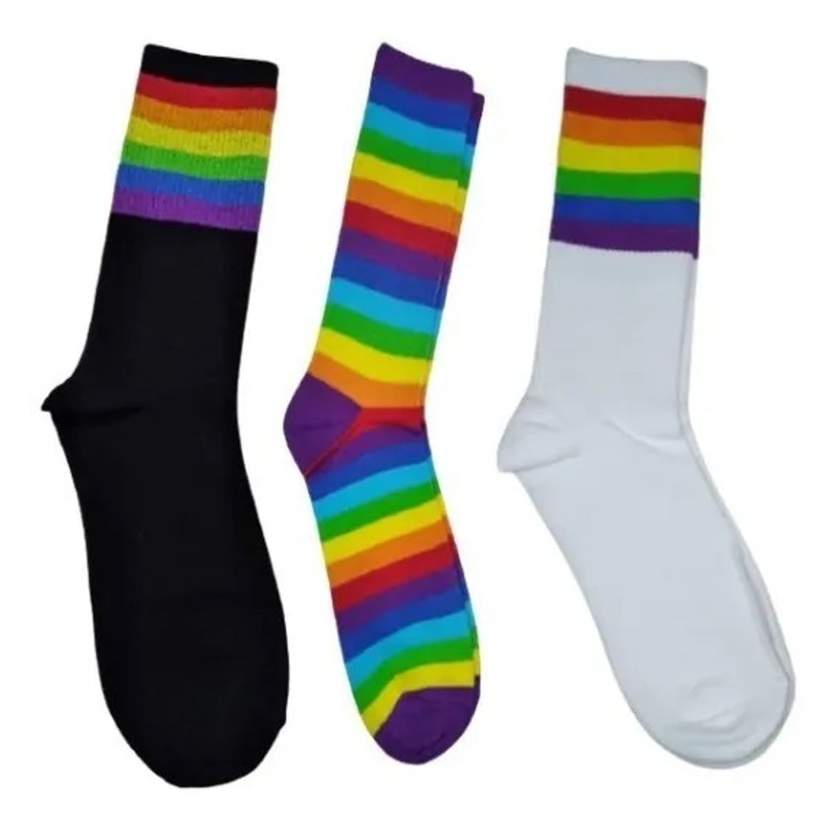 GARSIL - 12 Pares De Calcetines Calcetas Pride - Algodon Arcoiris - Unisex