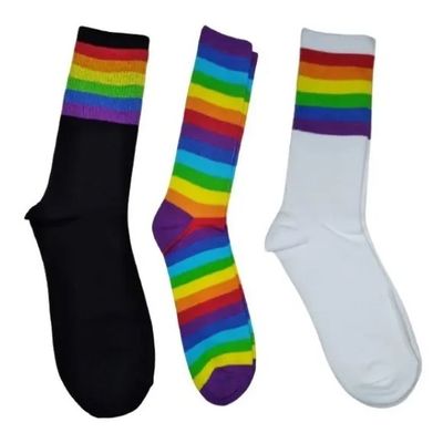 Imagen 2 del producto 6 Pares De Calcetines Calcetas Pride - Algodon - Arcoiris - Unisex