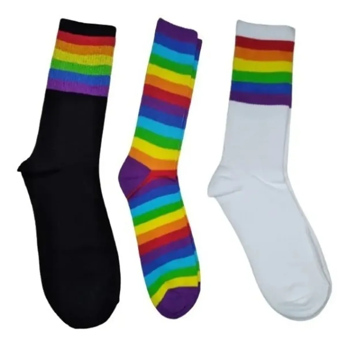 GARSIL - 3 Pares De Calcetines Calcetas Pride - Algodon - Arcoiris - Unisex