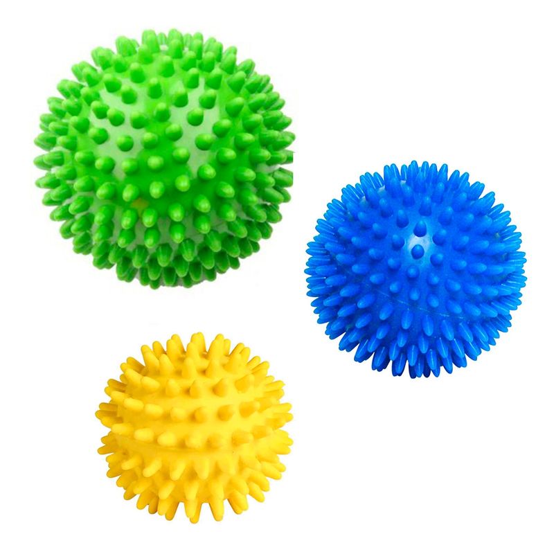 GENERICO - Set Pelota De Masaje Erizo - 6.5 Cm / 7.5 Cm / 9 Cm