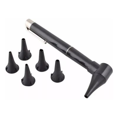 Imagen 2 del producto Otoscopio Médico Negro Luz Cálida + Conos Gratis 2 Pilas AAA