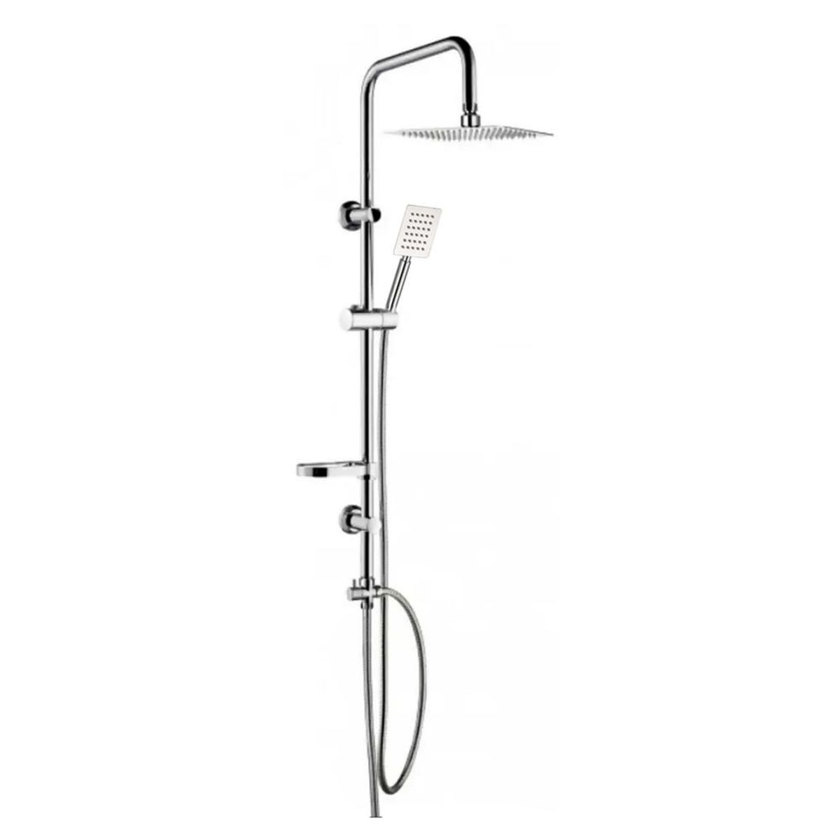 DETODOYMAS - Moderna Columna De Ducha Tina Cuadrada con llave de paso - Plateado