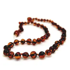 AMBARI - Collar de ámbar Natural bebés y niños Coñac