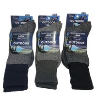 Pack 3 Pares Calcetines Calceta Outdoor Hombre Lana Térmicos