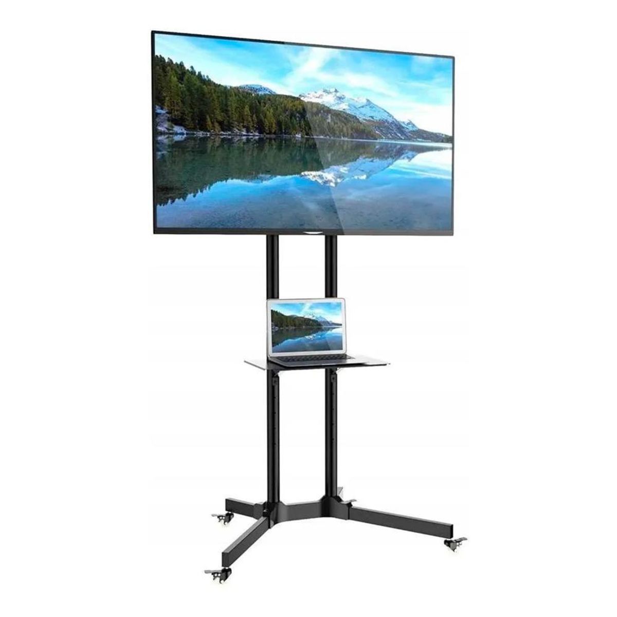 DETODOYMAS - Soporte Tv 32 A 70 Pedestal Ruedas Soporte Stand Movil - Negro