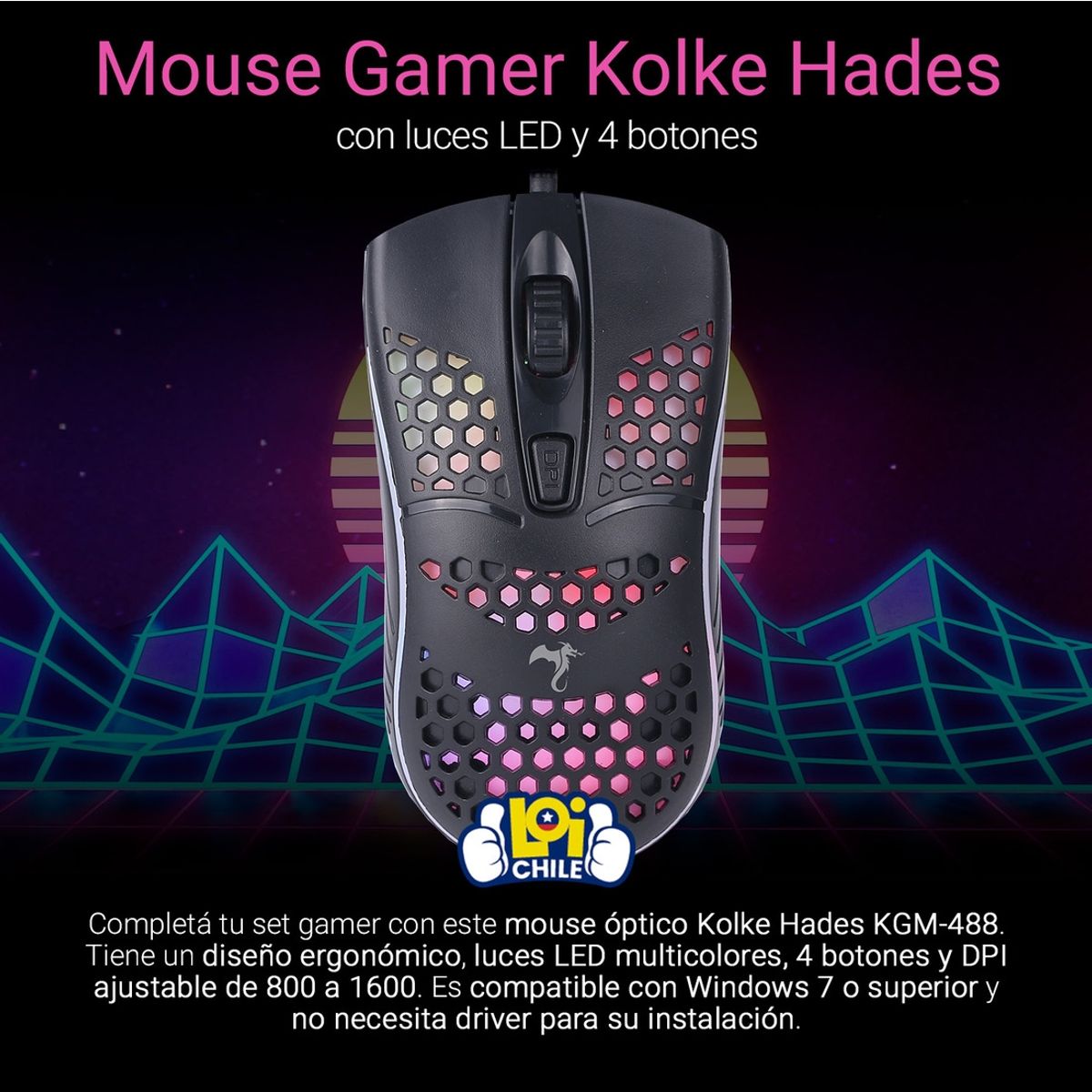 KOLKE - Mouse Gamer Kolke Hades KGM-488 KOLKE