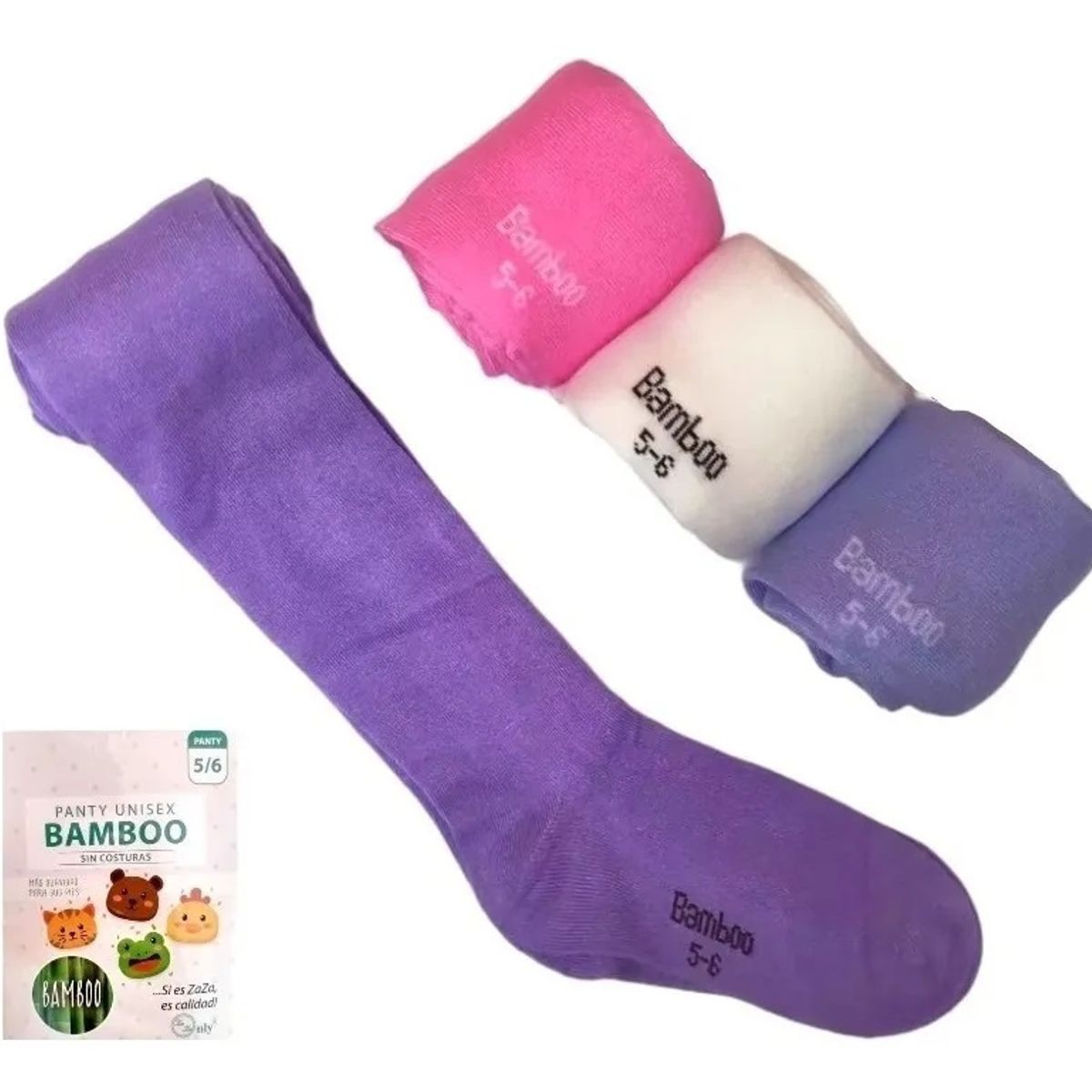 GARSIL - 6 Pantys Medias Con Fibra de Bambu Para Niñas - Sin Costuras