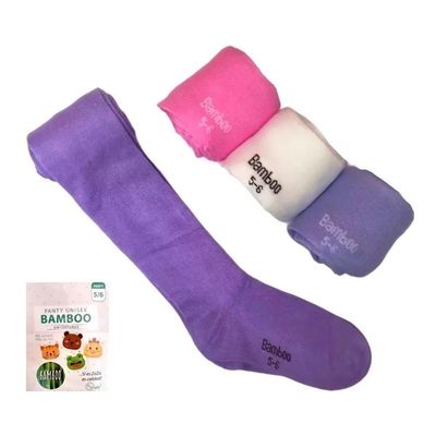 Imagen 2 del producto 6 Pantys Medias Con Fibra de Bambu Para Niñas - Sin Costuras