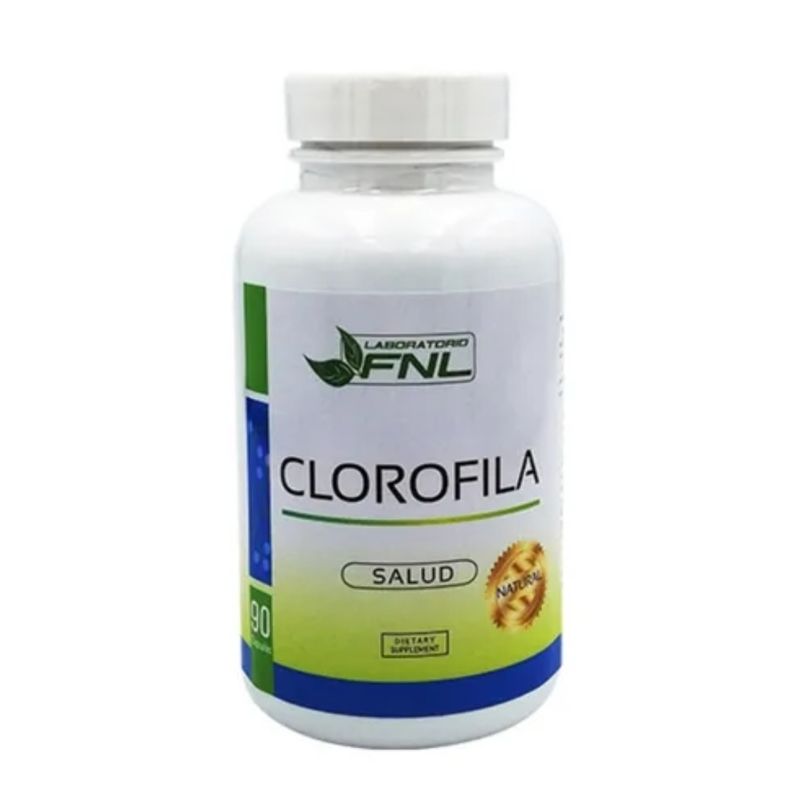 FNL - Clorofila de 90 Caps 500 mg Combate el Mal Aliento Detox