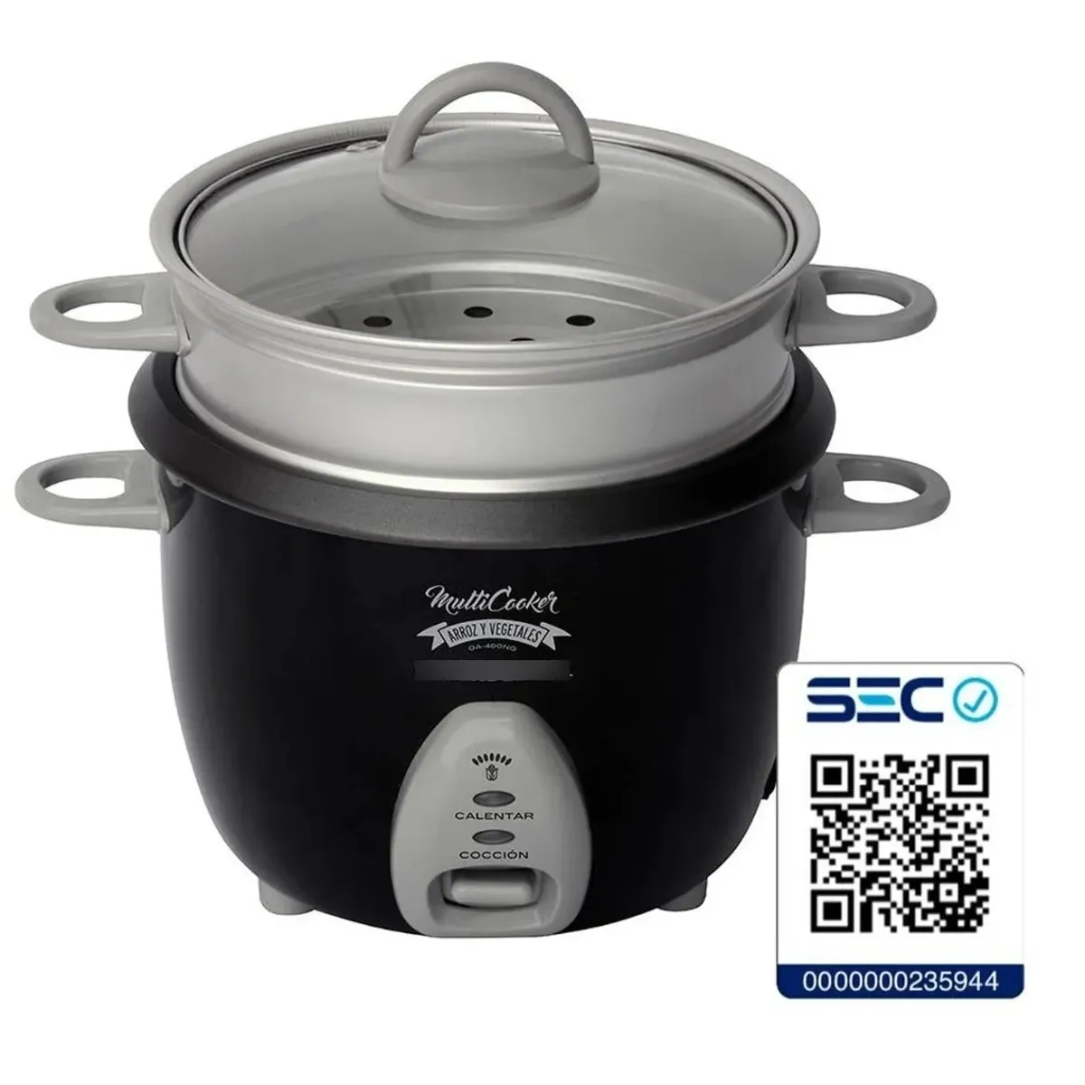 SINDELEN - Olla Arrocera con Vaporera Sindelen Oa-400ng 6 Tazas