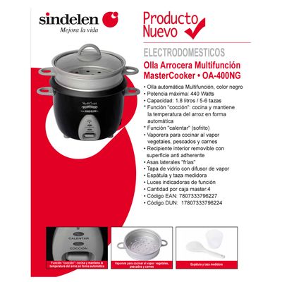 Imagen 2 del producto Olla Arrocera con Vaporera Oa-400ng 6 Tazas