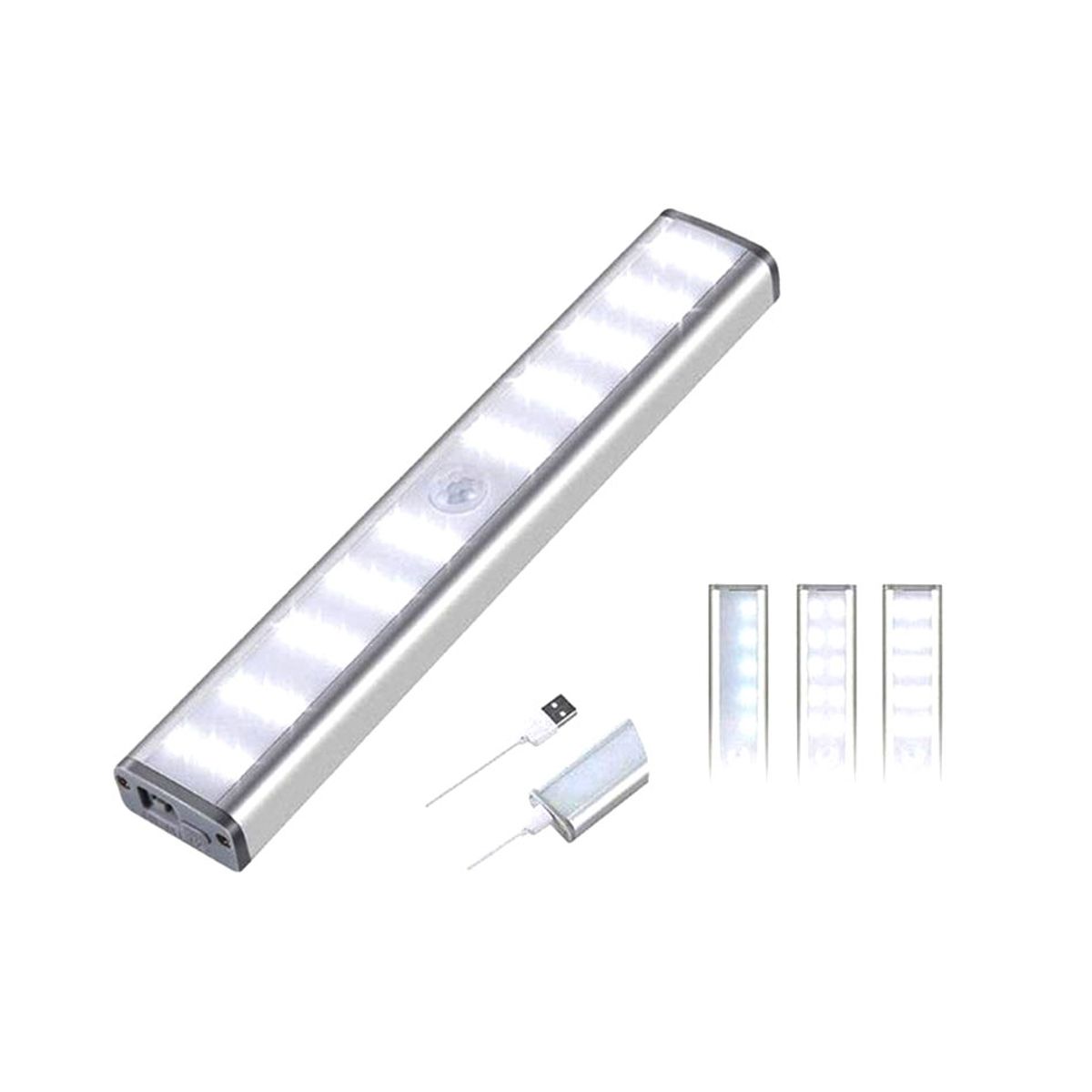 GENERICO - Barra Luz Led inteligente con sensor de movimiento Recargable 4 modos