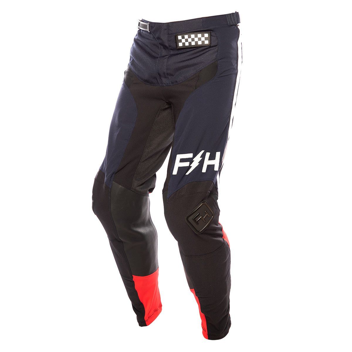 FASTHOUSE - Pantalon FastHouse Moto MX Raven 2 Leather Az/Rj/Neg 32