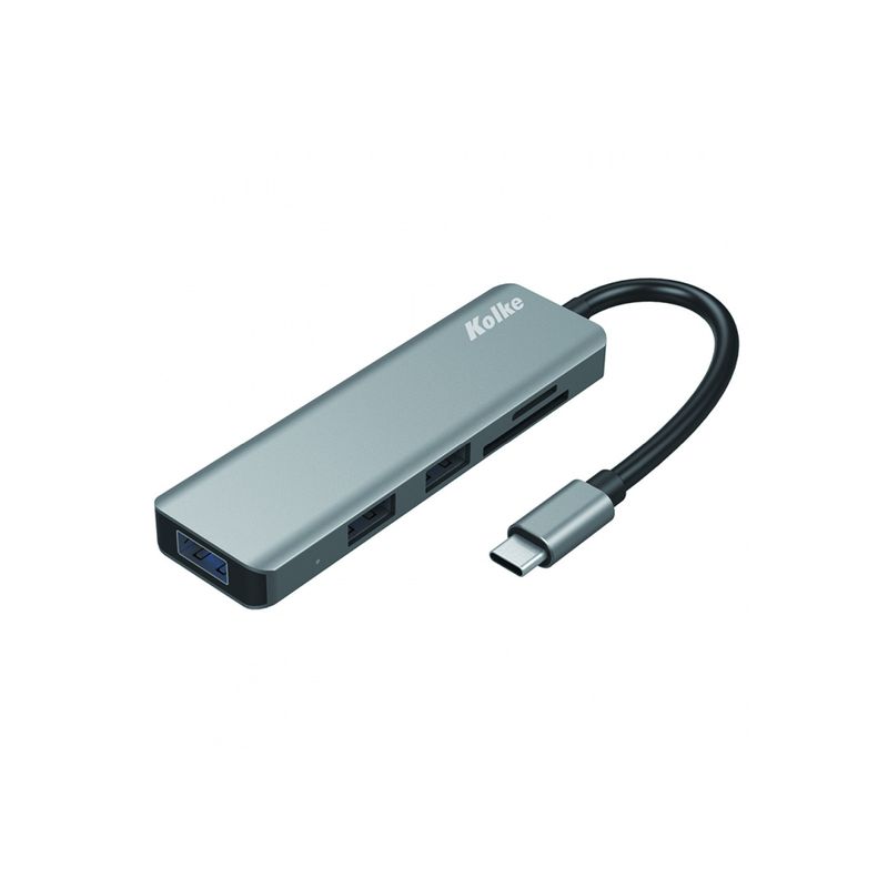 KOLKE - Puerto USB 6 en 1 Kolke 3USB/SD/Tipo C. KCH-430 KOLKE