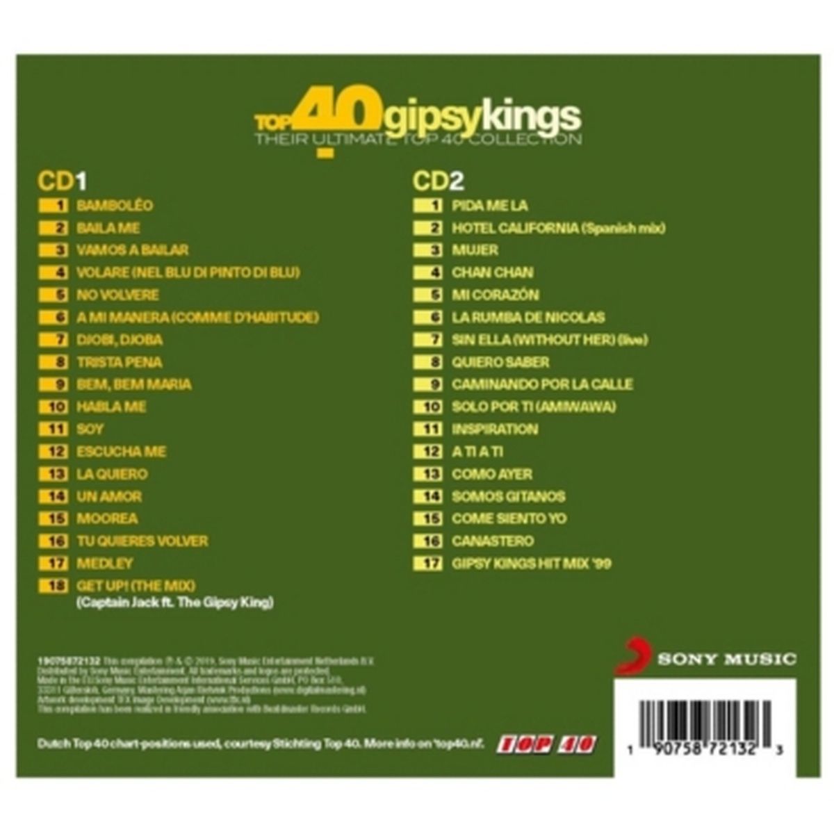 HITWAY MUSIC - GIPSY KINGS - TOP 40 - GIPSY KINGS GREATEST HITS (2CD) - CD HITWAY MUSIC