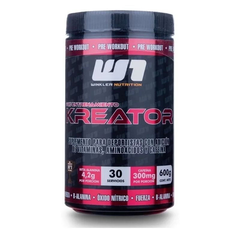 WINKLER NUTRITION - Pre Entreno Kreator 30 Servicios 600 Grs Winkler c/ Creatina.