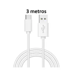 GENERICO - Cable Tipo C 3 Metros Carga Rapida Y Datos