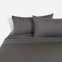 Sábana 300 Hilos Algodón Lisa Vivo Marengo 2 Plazas