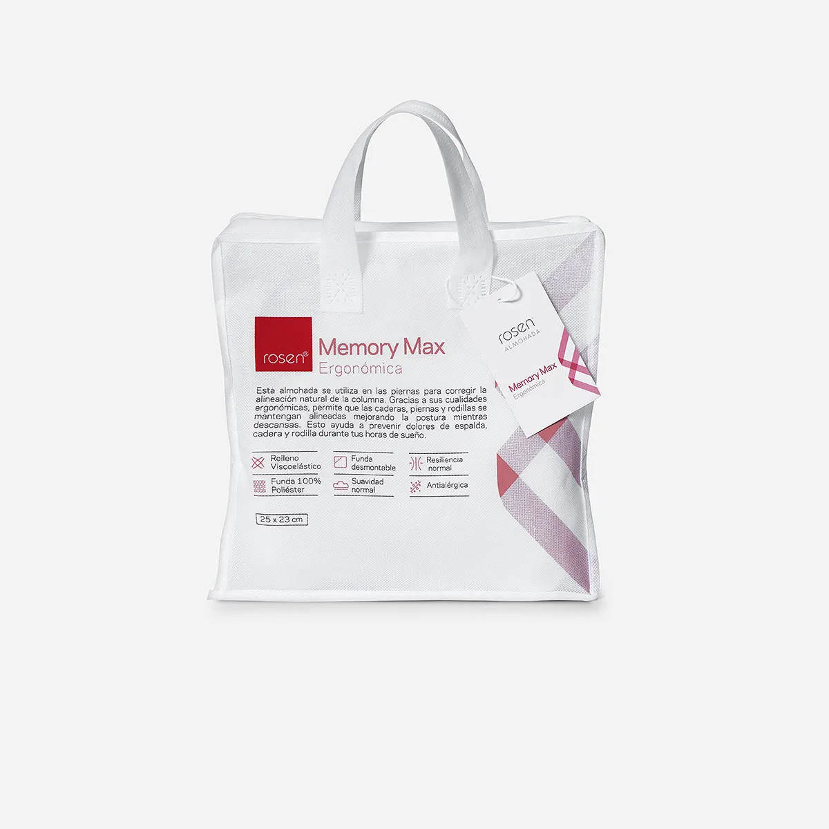 ROSEN - Almohada Rosen Ergónomica Memory Max 25 x 23 cm