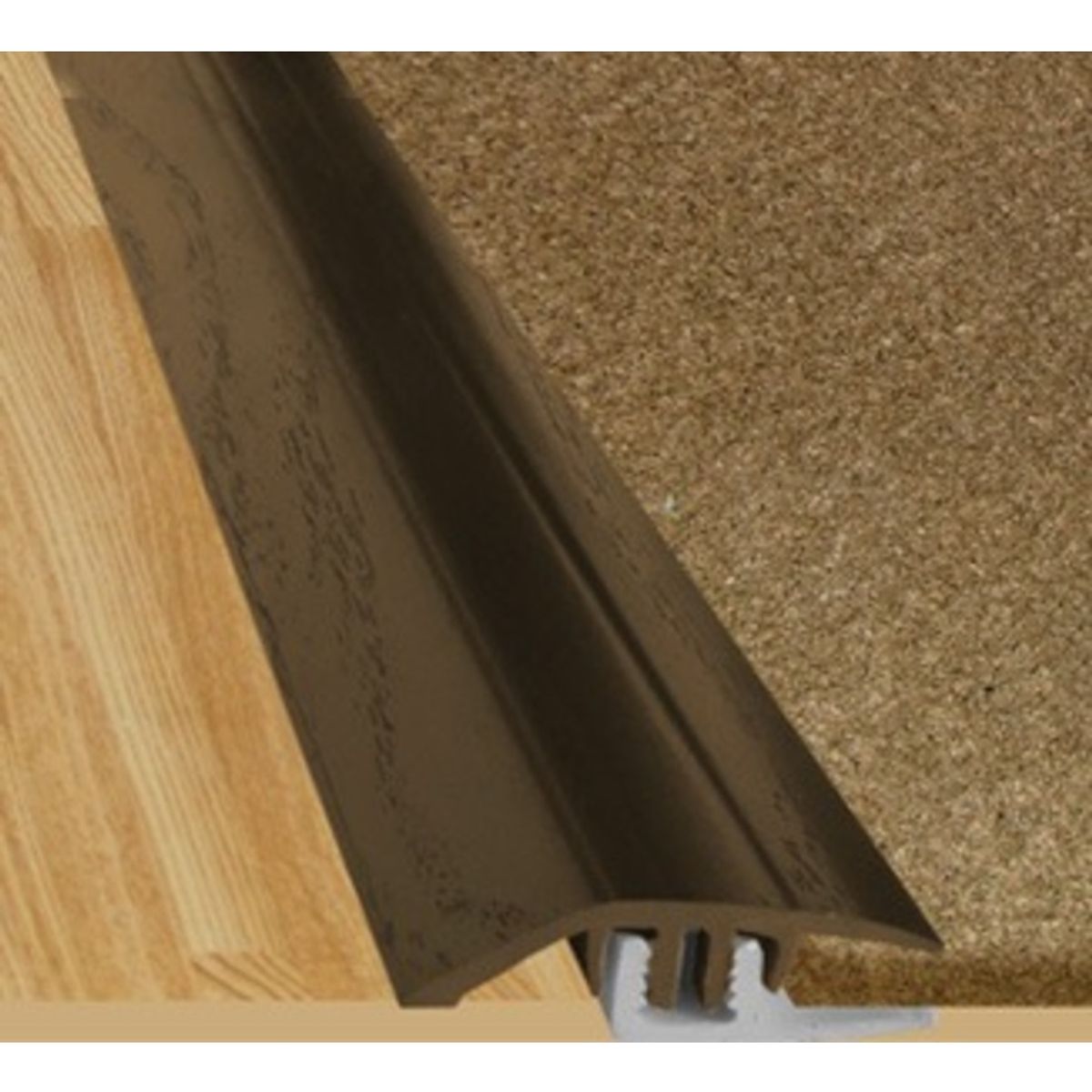 DVP - Cubrejunta Desnivel Rígido Pro 40x8mm 3mts 10un Nogal Dvp.