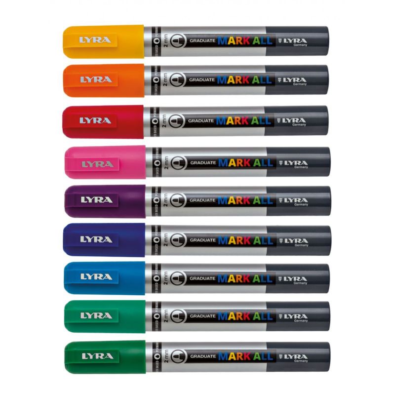 LYRA - Set 12 Marcadores Acrílicos Graduate Mark All Lyra 2mm