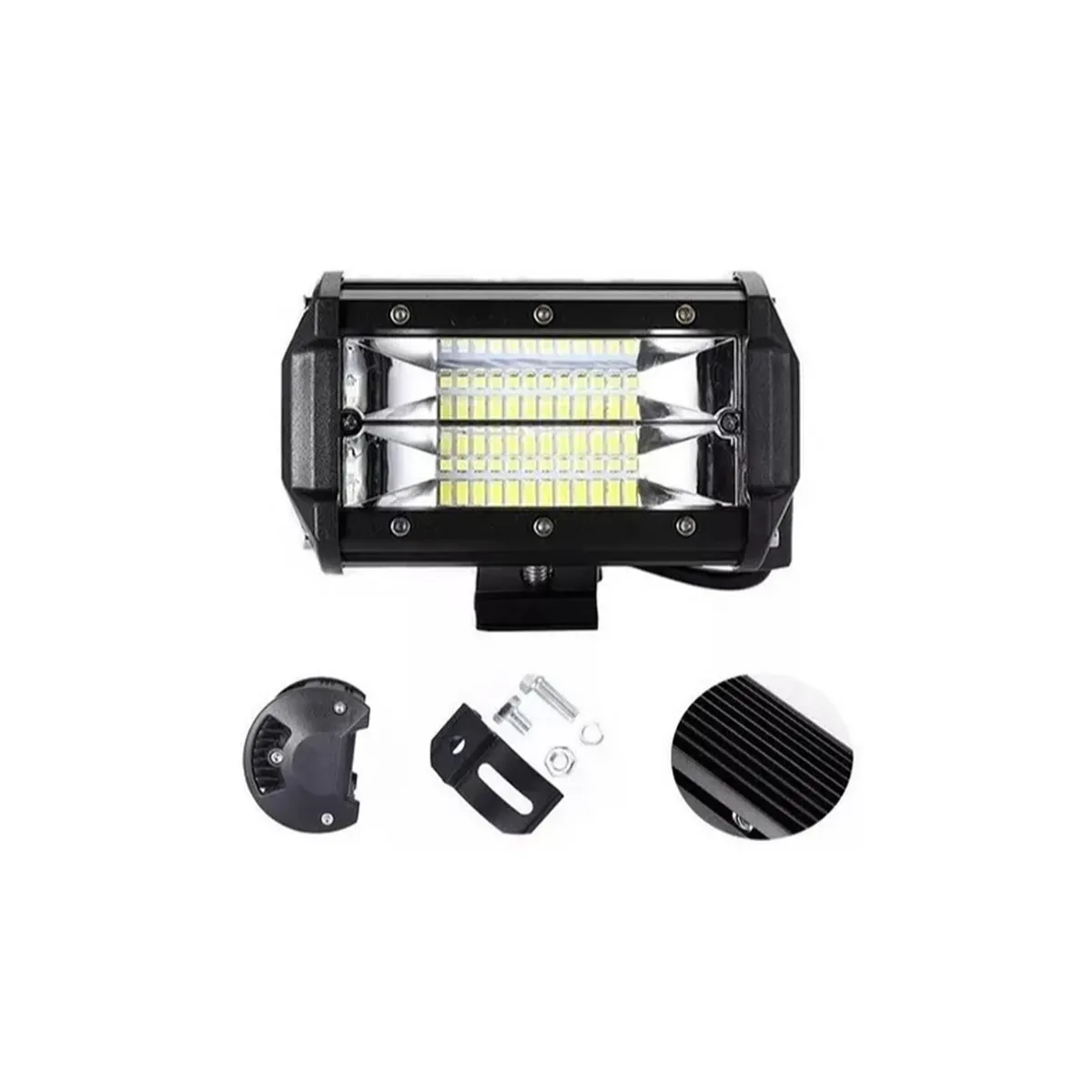 DETODOYMAS - Foco Neblineros Led 72w Blanco Expansión Auto Moto - Negro