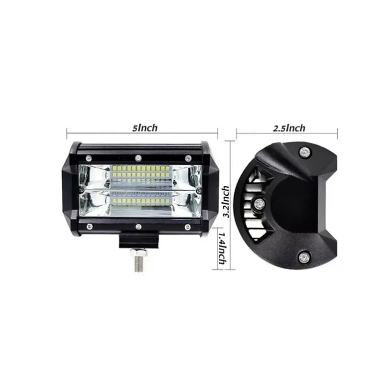 DETODOYMAS - Foco Neblineros Led 72w Blanco Expansión Auto Moto - Negro