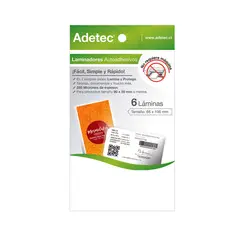 ADETEC - Laminado En Frío Autoadhesivo Tarjeta Visita 66x110 mm