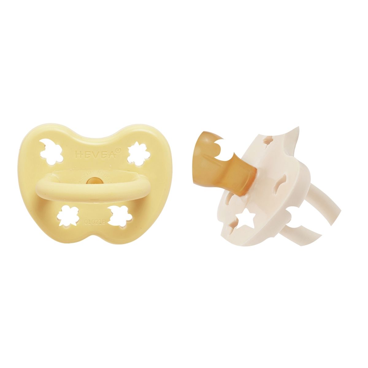 HEVEA - 2 Pack Chupete de caucho HEVEA Redondo 3-36 meses
