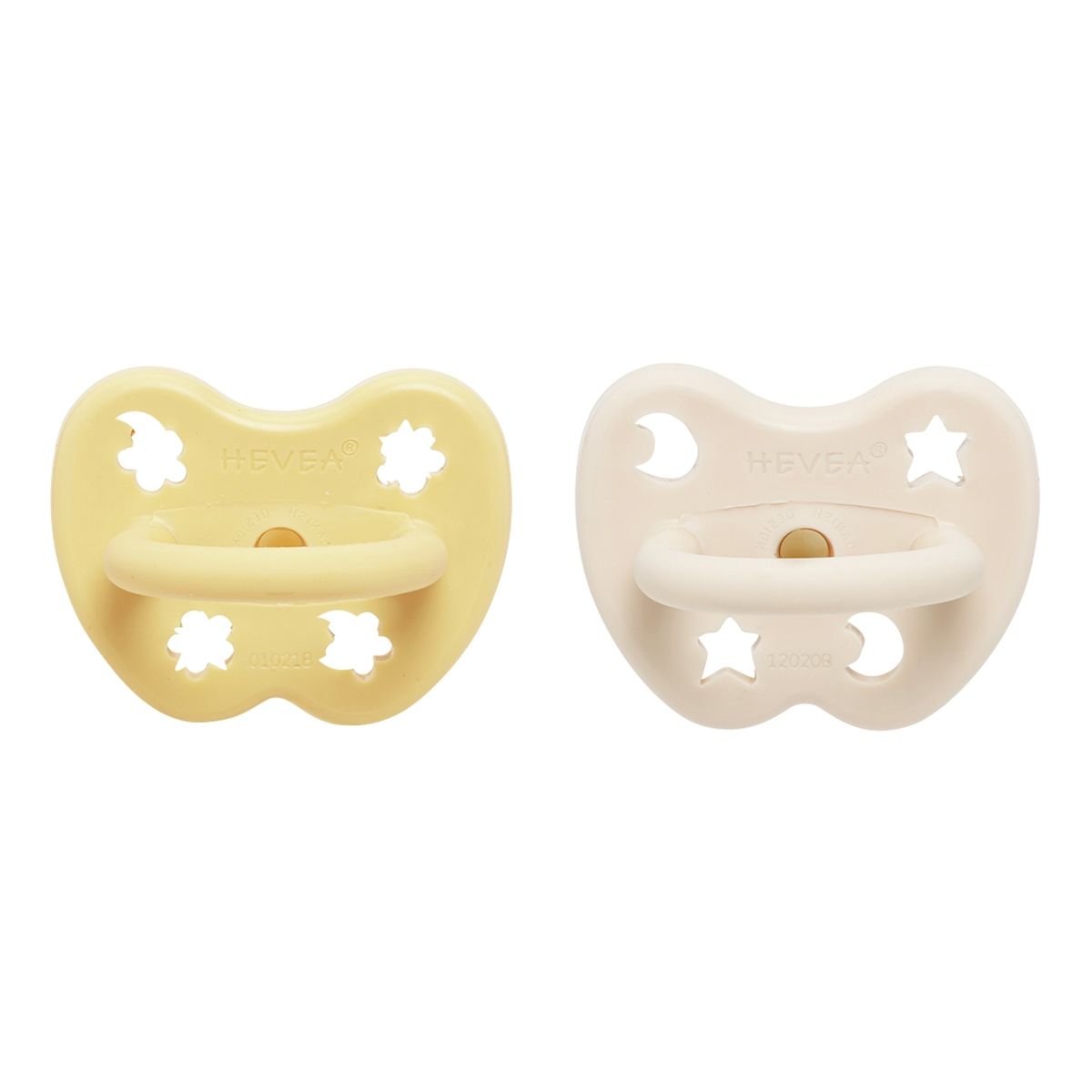 HEVEA - 2 Pack Chupete de caucho HEVEA Redondo 3-36 meses