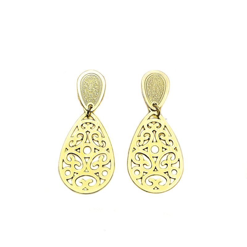 ANDREA COGGIOLA JOYAS - Aros Eugenia Enchapado Oro 18K