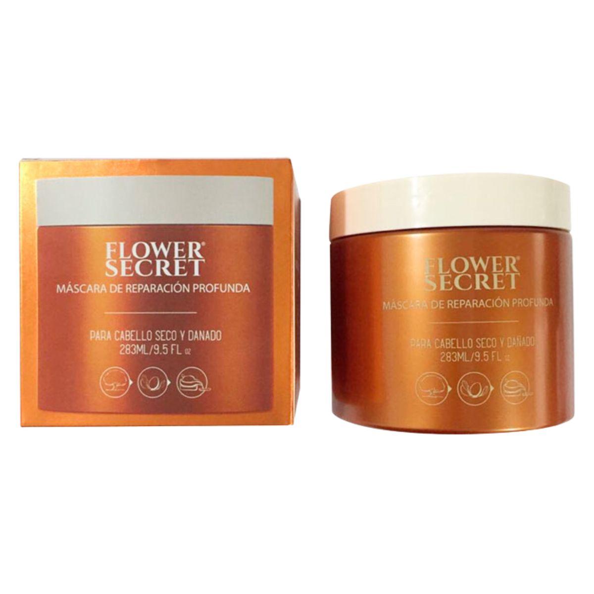 FLOWER SECRET - Mascarilla Capilar Reparacion profunda para cabello seco y dañado