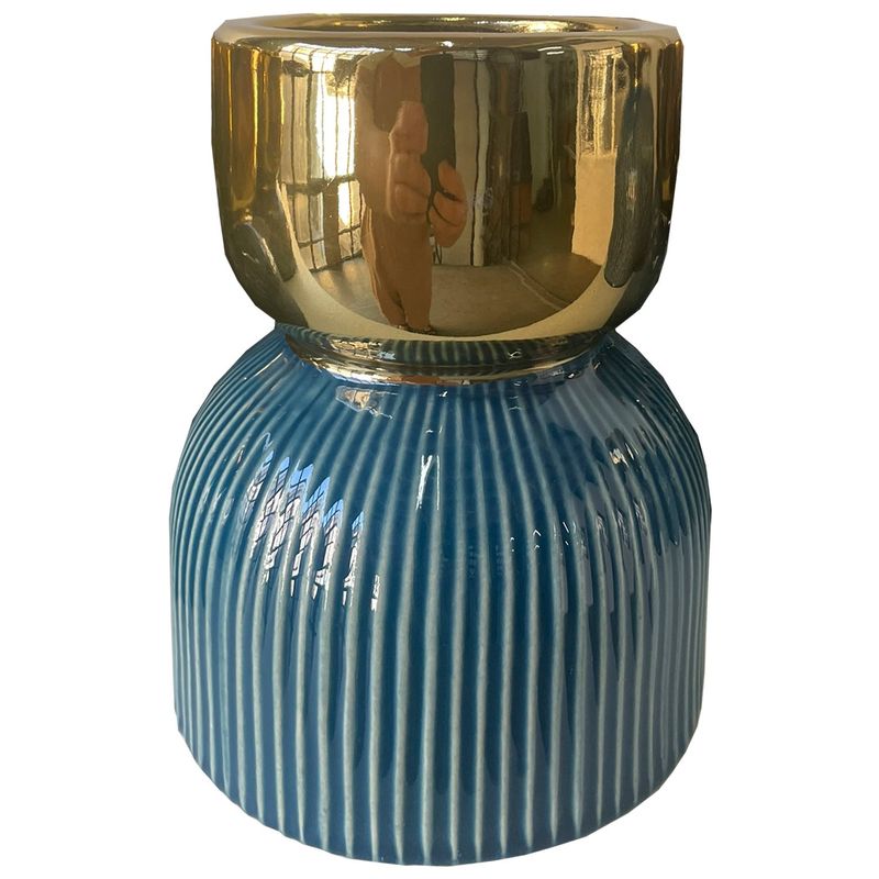 MALLORCA - Jarrón Decorativo Berna Ancho Azul