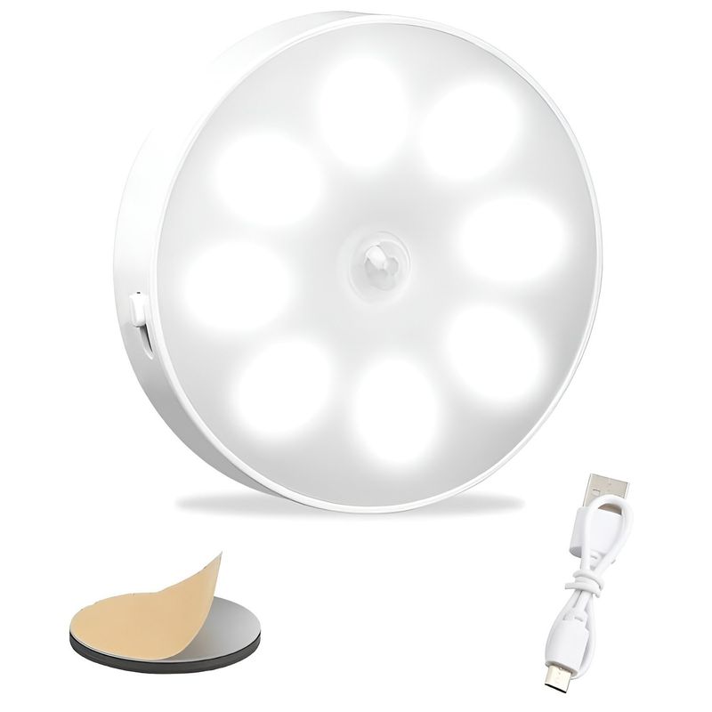 OEM - Lámpara Luz Led Sensor De Movimiento Recargable Cálida Fría