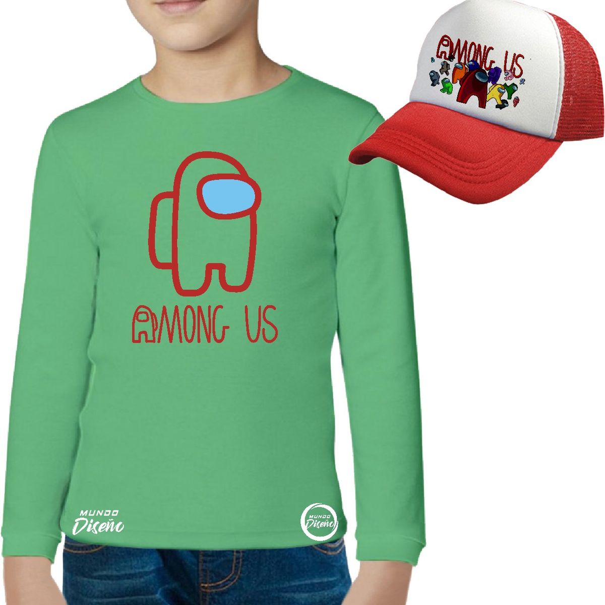 MDC - Mdc Polera Manga Larga De Niño Among us Clasico  Jockey