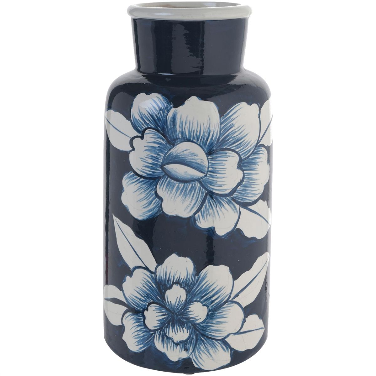 MALLORCA - Jarrón Decorativo Flores Azul