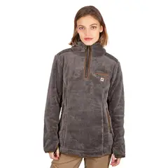 FALCONE - Polerón Shaggy Lander Gris Oscuro Mujer