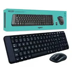 LOGITECH - Kit Teclado y Mouse MK220 Inalambrico Negro Español