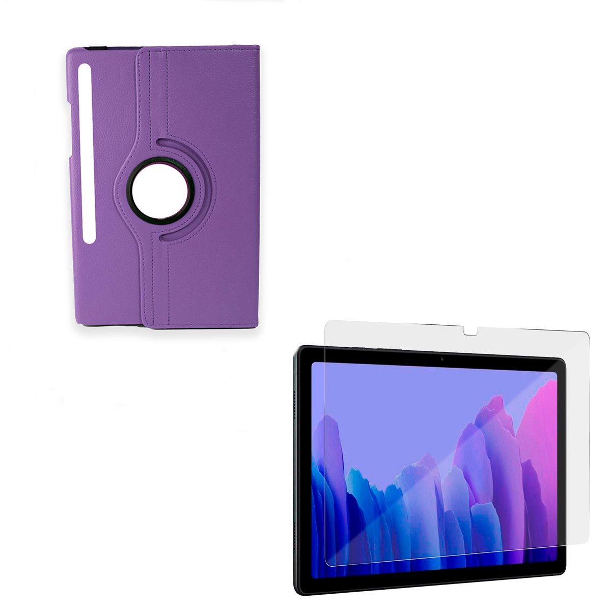 JOIGO - Funda + Lamina Para Tablet Samsung S7 + PLUS / S7 FE Morado.